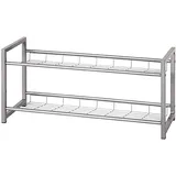 Haku-Möbel Schuhregal 80 x 38 x 30 cm grau / grau