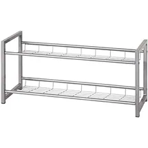 Haku-Möbel Schuhregal 80 x 38 x 30 cm grau / grau