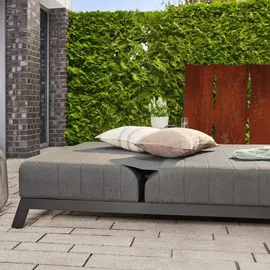 Home Deluxe Doppelliege VALENCIA 203 x 144 x 38 cm Schwarz/Anthrazit