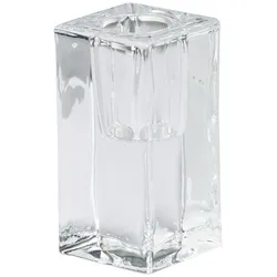 Bolsius Leuchter für Tafelkerzen Glas 4x4x8cm, 10 Stück