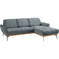 Ecksofa GUIDO MARIA KRETSCHMER HOME & LIVING "Palíc, L-Form" Sofas Gr. B/H/T: 245cm x 87cm x 185cm, Webstoff, Recamiere rechts, blau (denim)