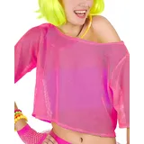 Zeayebsr 1pcs 80er 90er Jahre Outfit Damen, Rosa 80er Jahre Outfit, Party Accessoires für Faschingskostüm Karneval, 80er Jahre Damen Party Kostüme Frauen Karneval Ankleiden Satz Cosplay