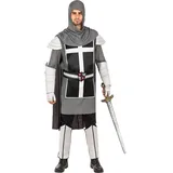 Funidelia | Ritter Kostüm Deluxe für Herren Mittelalter - Kostüm für Erwachsene & Verkleidung für Partys, Karneval & Halloween - Größe XL - Grau/Silber
