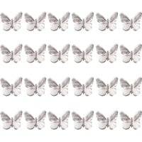Creativ green Dekoobjekt »Schmetterlinge mit Clip«, grau