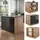 Vicco Kochinsel Fame-Line 90 x 82 x 60 cm Anthrazit Hochglanz