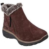 Skechers EASY GOING - HIGH ZIP Winterboots mit Fellimitatkragen braun 35 EU