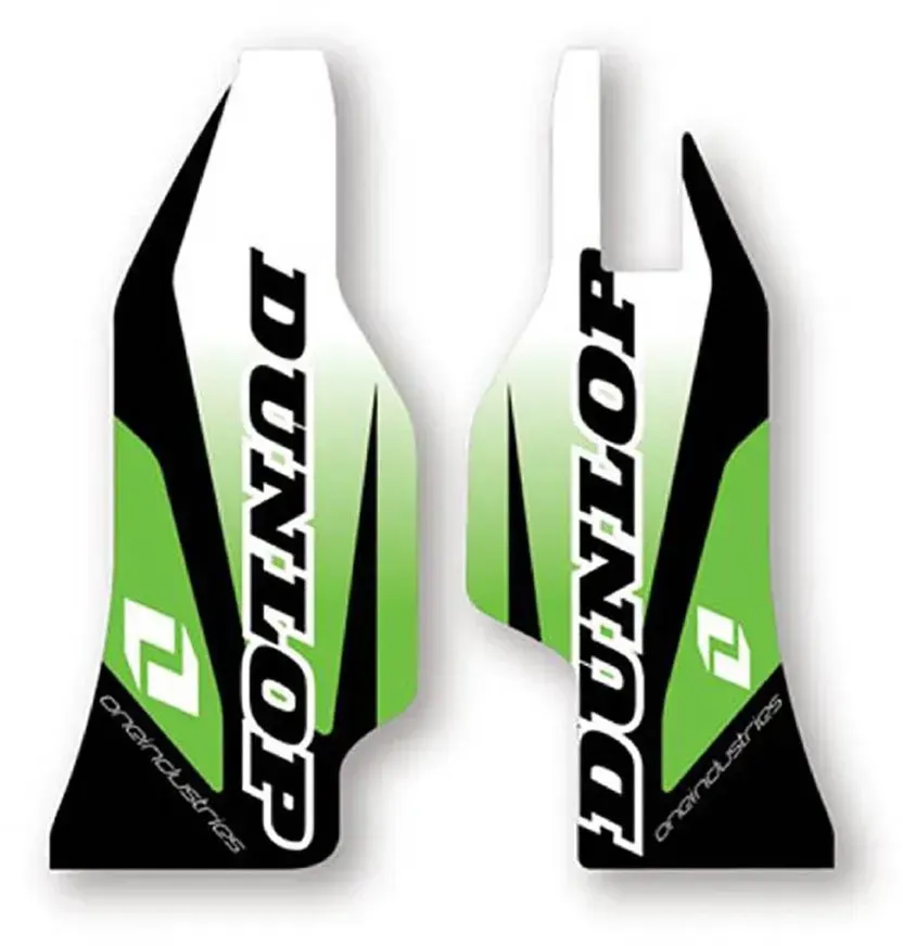 One Industries Kawasaki Kx250/450 06-08 Fork Protector Grafik-kit - Black / Green / White - One Size