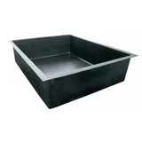 Wacredo Fertigteich GFK Rechteckbecken 300 x 240 x 60cm, BxLxH: 240x300x60 cm, 3000 l, Rechteckbecken, Teichbecken, architektonisch schwarz