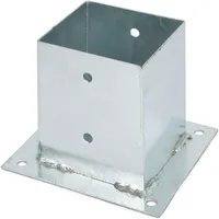 GAH Alberts Zaunpfosten 121 x 121 mm Silber/Feuerverzinkt
