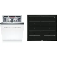 BOSCH SBV6ZCX16E XXL-Geschirrspüler Serie 6, vollintegrierte Spülmaschine mit Besteckschublade & Serie 8 Induktionskochfeld (autark), 60cm breit