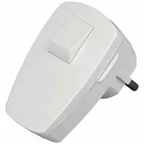 Kopp 170402006 Schutzkontakt-Winkelstecker Kunststoff mit Schalter 230V Weiß IP20