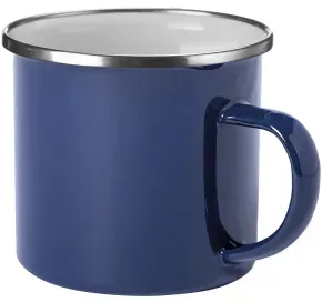 WESTMARK Emaille Tasse, 350 ml, Ideal für Outdoor-Aktivitäten wie Camping, Wanderungen, Picknick und vieles mehr, 1 Tasse, Farbe: Blau