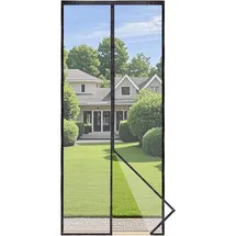 luxuskollektion Fliegengitter Tür Magnet Insektenschutz 90 x 200 cm Schwarz