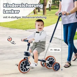 Costway 5-in-1 Kinderrad / Laufrad für Kleinkinder mit abnehmbaren Pedalen, – Blau