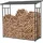 casa.pro Brennholzregal Yakutat Metall 185 x 70 x 180 cm Schwarz