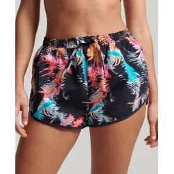 Superdry für Damen. W7110347A Marinefarbene Strandshorts im Vintage-Look (L), Lässig, Nachhaltig, Recyceltes Nylon
