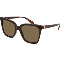 Polaroid PLD 4155/S/X Damen-Sonnenbrille Vollrand Quadratisch Kunststoff-Gestell, braun