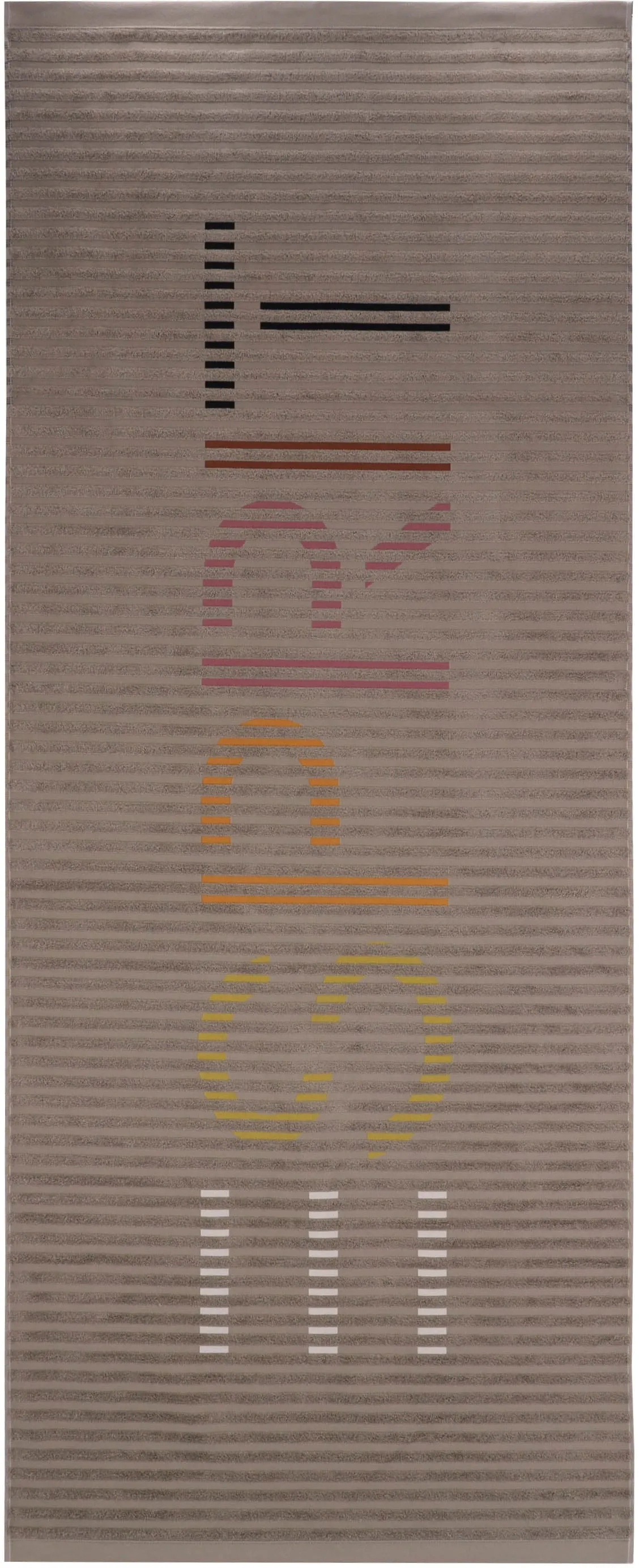 Esprit Saunatuch »Spa«, (1 St.), mit Schriftzug, gestreift ESPRIT mocca