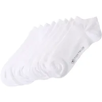 Tom Tailor Unisex Sneakersocken im 8er-Pack, weiß, Uni, Gr.