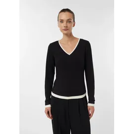 Comma, Langarmshirt Schwarz 34