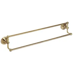 Brillantbad BETRO BRONZE Doppelhandtuchhalter Messing Bronze 665x125x115 mm für Bad & Küche >> zum Bohren