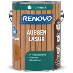 RENOVO Aussenlasur, wb 2,5L teak wasserbasiert - braun
