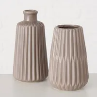 Boltze Vase Esko 2er-Set: Dunkelbraun