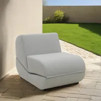 DOMO collection Relaxsessel VENDY Outdoor 57 x 70 x 102 cm Silber mit Hocker