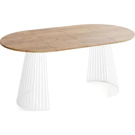 WFL GROUP Esstisch Ø 120 cm braun