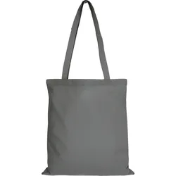 Baumwolltasche - OEKO-TEX 100 zertifiziert | mit zwei langen Henkeln | 38x42cm | Jutebeutel | Einkaufstasche | unbedruckt, stahlgrau