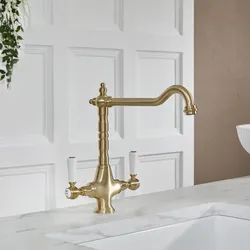 Traditionelle Küchenarmatur – inkl. schwenkbarem Hahn (gerade) – Farbe wählbar – Elizabeth