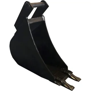 Tieflöffel Baggerschaufel Baggerlöffel Hardox Minibagger MS03 20cm mit 2 Zähne
