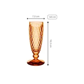 Villeroy & Boch Sektglas Boston Apricot Länge 7 x Breite Höhe 16,3 cm