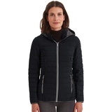 KILLTEC G.I.G.A. DX Damen Steppjacke Casual Funktionsjacke in Daunenoptik mit abzippbarer Kapuze Ventoso WMN Quilted JCKT D wasserabweisend, winddicht 00200-schwarz 46