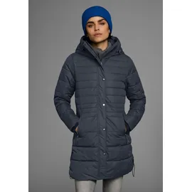 POLARINO Wintermantel POLARINO, Damen, Gr. 40, blau (marine), Obermaterial: 100% Polyester. Futter: 100% Polyester. Wattierung: 100% Polyester, unifarben, Rippstrickbündchen, Mäntel Wintermantel, Warm wattiert. Obermaterial wasserabweisend und winddicht.