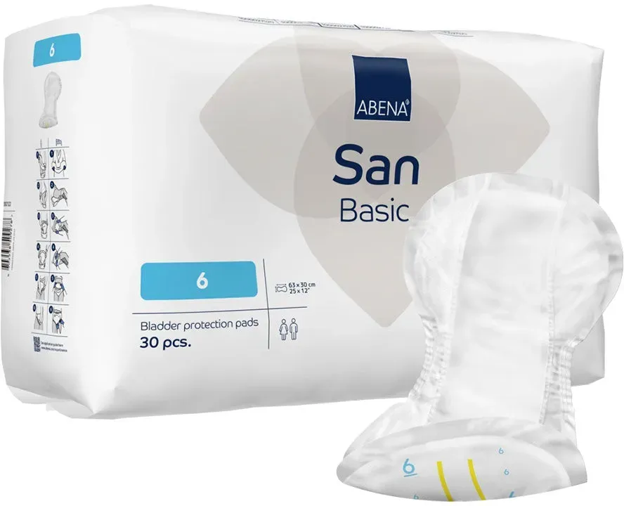 Abena San Basic Inkontinenzvorlagen 6 / 4 x 30 = 120 Stück