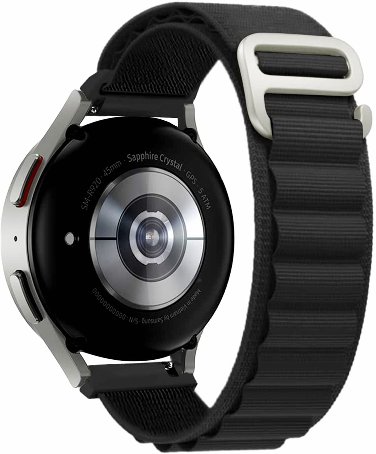SUGARJAR Alpine Loop Armband Kompatibel mit Samsung Galaxy Watch 5/4 40mm 44mm/Watch5 Pro,20mm Verstellbarer Sport Nylon G-Haken Ersatz für Huawei Watch GT 3/2 42mm,Amazfit GTS 4 Mini/GTS 4