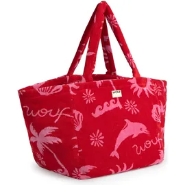 WOUF Terry Shopper Baumwolle Pink/Rot