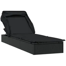 vidaXL Sonnenliege 213 x 63 x 97 cm Schwarz