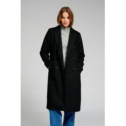 Klassischer Wollmantel - schwarz - Damen - TeeShoppen