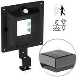 Lunartec Dachrinnenbeleuchtung: Solar-LED-Dachrinnenleuchte mit PIR-Sensor, 160 lm, 2 W, IP44, schwarz