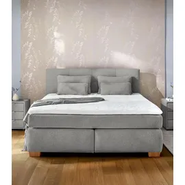 JOB Boxspringbett 180 x 200 cm Hellgrau