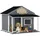 PawHut Hundehütte aus Holz Kleintierhaus Hundehaus mit Terrasse für draußen