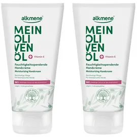 alkmene  alkmene 2x Handcreme für trockene Hände - 96% Schutz vor Austrocknen - Feuchtigkeitsspendende Hand Creme mit Olivenöl - Handcreme Männer & Frauen - Handpflege vegan
