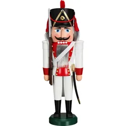 Seiffener Volkskunst Nussknacker Grenadier rot Größe 39 cm