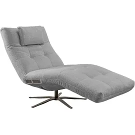 KAWOLA Relaxliege LETICIA Polyester 0 x 0 x 0 cm Grau mit Nackenkissen