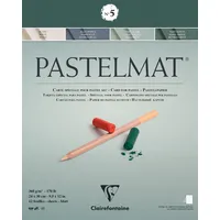 Clairefontaine 96114C Zeichenblock Pastelmat (12 Blatt, 24 x 30 cm, 360 g, mit 4 transparenten Trennblättern
