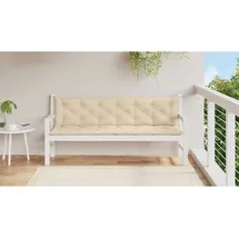 vidaXL Bankauflage 200 x 50 x 7 cm beige 2 St.