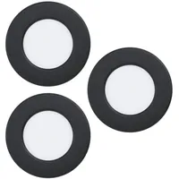 EGLO LED-Einbauspot Fueva 5 Ø 8,5 cm 3.000K Schwarz