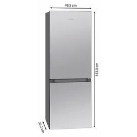 Bomann KG 322.1 Kühl-Gefrierkombination (175 l, 1430 mm hoch, Edelstahl)